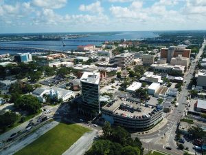 downtown bradenton florida aerial photo